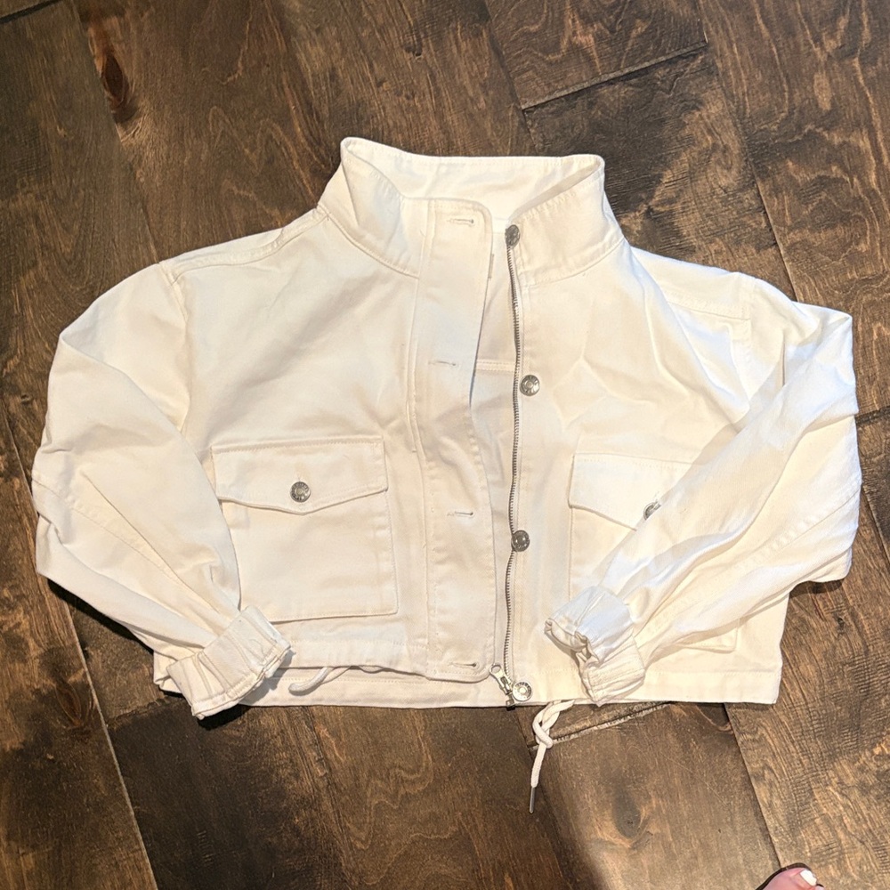 Love Tree Cream Jean Jacket